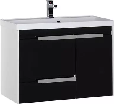 Тумба с раковиной Aquanet Тиволи 90 черная