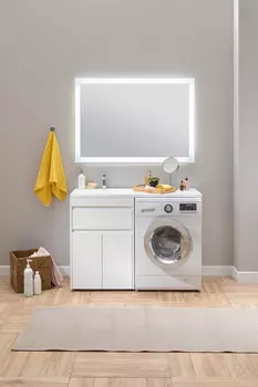 Тумба с раковиной Aquanet Токио 120 L напольная (1 ящик, 2 дверцы)