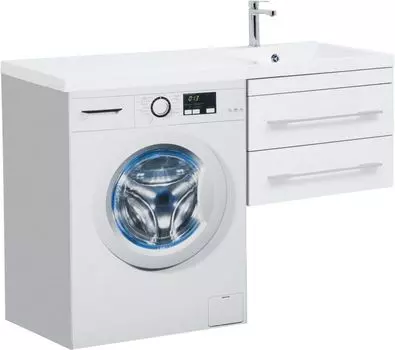 Тумба с раковиной Aquanet Верона 120 R белый (2 ящика)