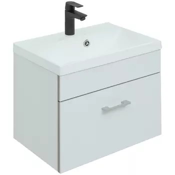 Тумба с раковиной Aquanet Верона 50 белая матовая