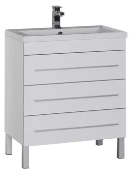 Тумба с раковиной Aquanet Верона 75 белая