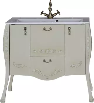 Тумба с раковиной Aquanet Виктория 90 олива