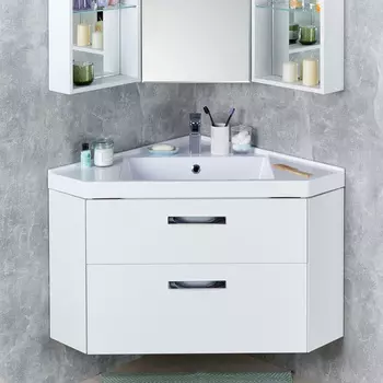 Тумба с раковиной AQUATON Кантара 78 дуб полярный, подвесная