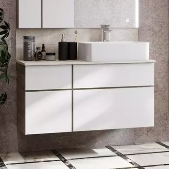 Тумба с раковиной AQUATON Мишель 100 дуб эндгрейн