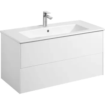 Тумба с раковиной Aquaton Сохо 100 белый глянец