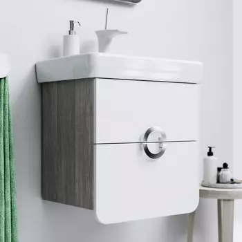 Тумба с раковиной Aqwella Alicante 55 седой дуб