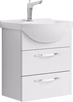 Тумба с раковиной Aqwella Allegro 50 подвесная 2 ящика