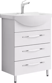 Тумба с раковиной Aqwella Allegro 65 напольная 3 ящика