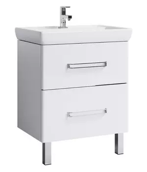 Тумба с раковиной Aqwella Neo 80 напольная, белая