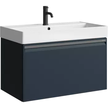 Тумба с раковиной Aqwella Pure 81 подвесная, серая