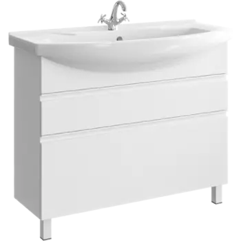 Тумба с раковиной Aqwella Rodos 107 напольная, белая