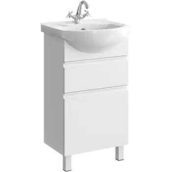 Тумба с раковиной Aqwella Rodos 50 напольная, белая