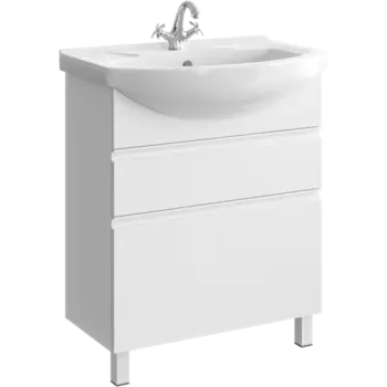 Тумба с раковиной Aqwella Rodos 76 напольная, белая