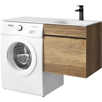 Тумба с раковиной Aqwella Terra 115 подвесная, дуб балтийский, правая