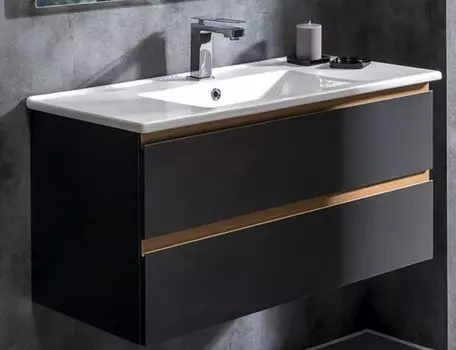 Тумба с раковиной Armadi Art Capolda 100 см, антрацит