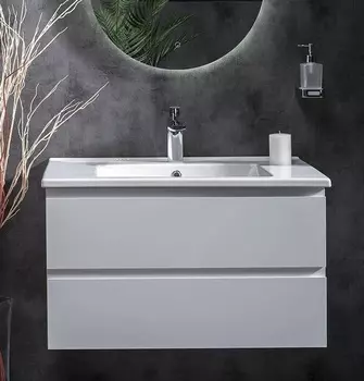 Тумба с раковиной Armadi Art Capolda 85 см, белая