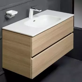 Тумба с раковиной Armadi Art Vallessi 100 838-100-W светлый дуб