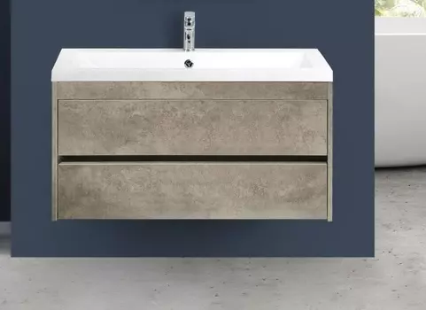 Тумба с раковиной Art&Max Family-1000-2C-SO-CV Cemento Veneto, подвесная