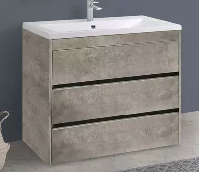 Тумба с раковиной Art&Max Family-580-3C-PIA-CV Cemento Veneto, напольная