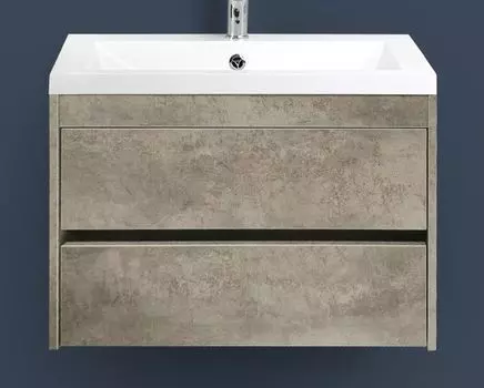 Тумба с раковиной Art&Max Family-750-2C-SO-CV Cemento Veneto, подвесная