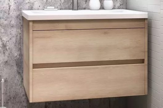 Тумба с раковиной Art&Max Family-900-2C-SO-PB Pino Bianco, подвесная