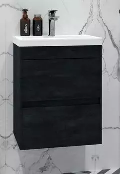 Тумба с раковиной Art&Max Family-M 40 подвесная, 2 ящика, Hard Coal