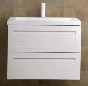 Тумба с раковиной Art&Max Platino 80 подвесная, белая матовая