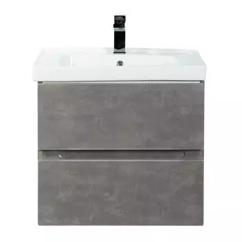 Тумба с раковиной Art&Max Techno 60 подвесная, 2 ящика, айс какао