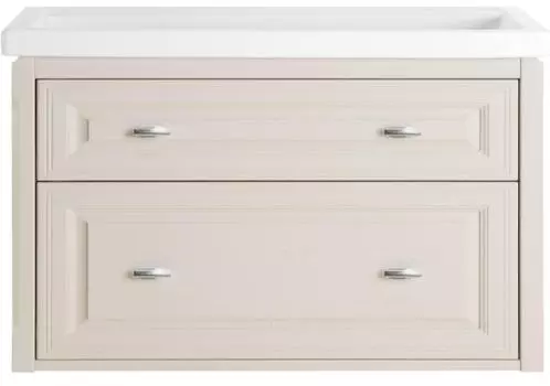 Тумба с раковиной ASB-Woodline Кастелло 100 подвесная, бежевый