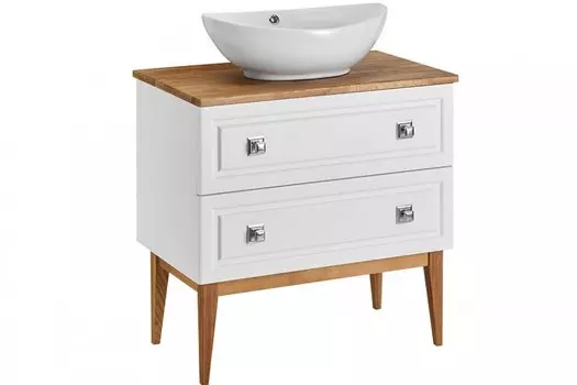 Тумба с раковиной ASB-Woodline Каталина 80 White