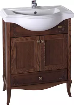 Тумба с раковиной ASB-Woodline Салерно 65 антикварный орех