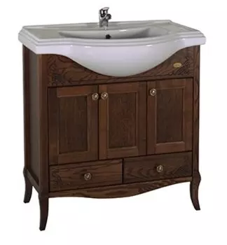 Тумба с раковиной ASB-Woodline Салерно 80 антикварный орех