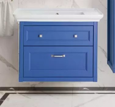 Тумба с раковиной ASB-Woodline Толедо 85 синяя