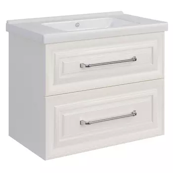 Тумба с раковиной ASB-Woodline Валенца 80 слоновая кость