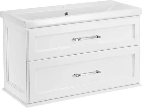 Тумба с раковиной ASB-Woodline Венеция 100 белый