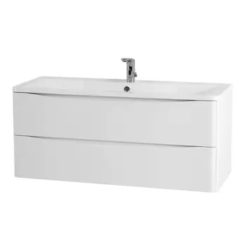 Тумба с раковиной BelBagno Acqua 120 подвесная, bianco lucido (раковина BelBagno BB1200/455-LV-MR-ALR)