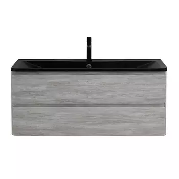 Тумба с раковиной BelBagno Albano 120 подвесная, Rovere Vintage Bianco (раковина BelBagno BB1200/455-LV-ART-ALR-NERO)