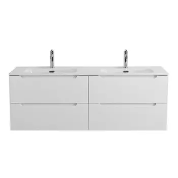 Тумба с раковиной Belbagno Etna 120 подвесная, 4 ящика, Bianco Lucido (раковина BelBagno BB1200-2-ETL)