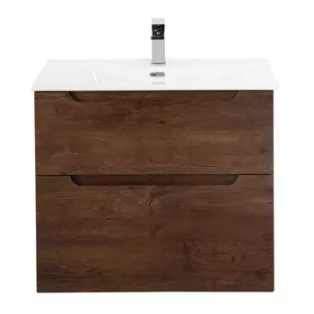 Тумба с раковиной BelBagno Etna H-60 80 подвесная, 2 ящика, Rovere Moro