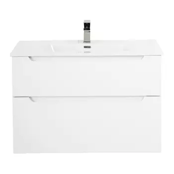 Тумба с раковиной BelBagno Etna H-60 80 подвесная, 2 ящика, Bianco Lucido