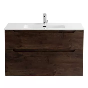 Тумба с раковиной BelBagno Etna H-60 100 подвесная, 2 ящика, Rovere Moro