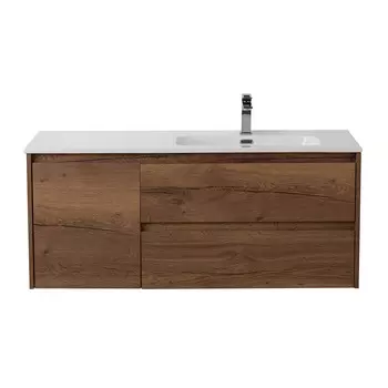 Тумба с раковиной Belbagno Kraft 100 R подвесная, Rovere Tabacco