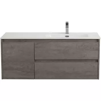 Тумба с раковиной Belbagno Kraft 100 R подвесная, Cemento Grigio