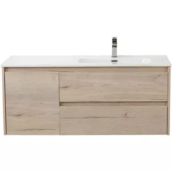 Тумба с раковиной Belbagno Kraft 100 R подвесная, Rovere Galifax Bianco