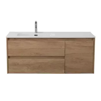 Тумба с раковиной Belbagno Kraft 120 L подвесная, Rovere Nebrasca Nature