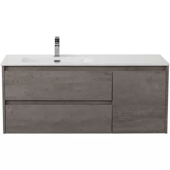Тумба с раковиной Belbagno Kraft 120 L подвесная, Cemento Grigio