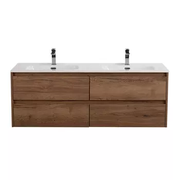 Тумба с раковиной Belbagno Kraft 120 подвесная, с 4-мя ящиками, Rovere Tabacco