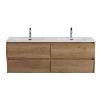 Тумба с раковиной Belbagno Kraft 120 подвесная, с 4-мя ящиками, Rovere Nebrasca Nature