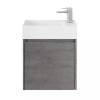 Тумба с раковиной Belbagno Kraft Mini 50 R подвесная, Cemento Grigio