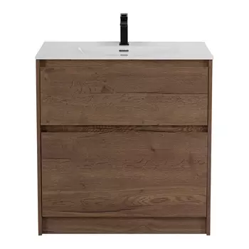 Тумба с раковиной BelBagno Kraft напольная 100 см Rovere Tabacco (керамическая раковина BB1000ETL)